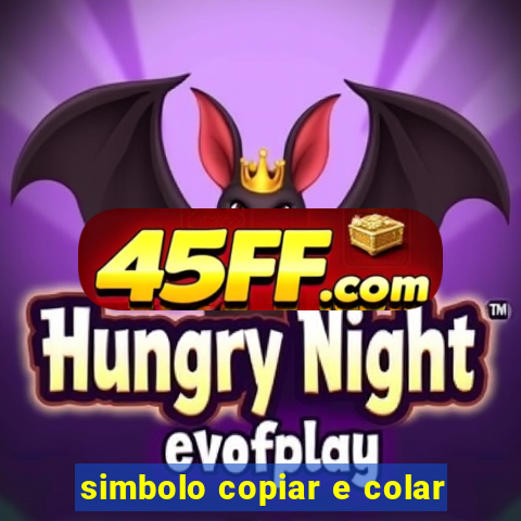 simbolo copiar e colar